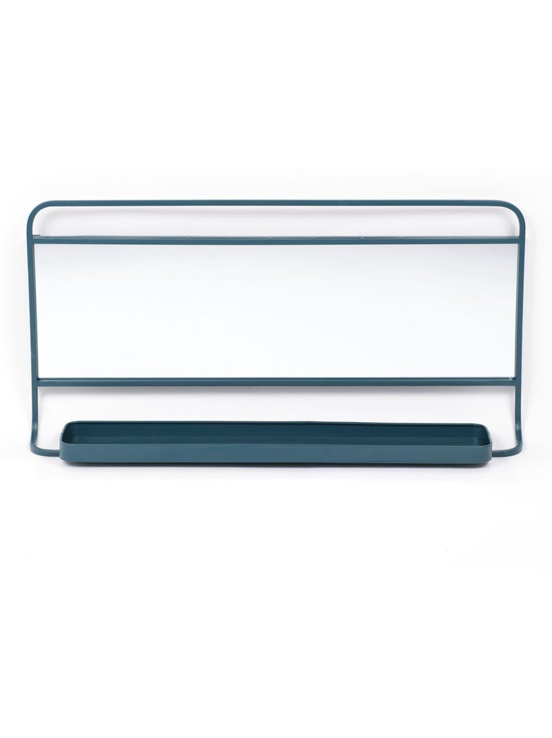 Grand miroir mural avec étagère COZY Bleu - Kiabi