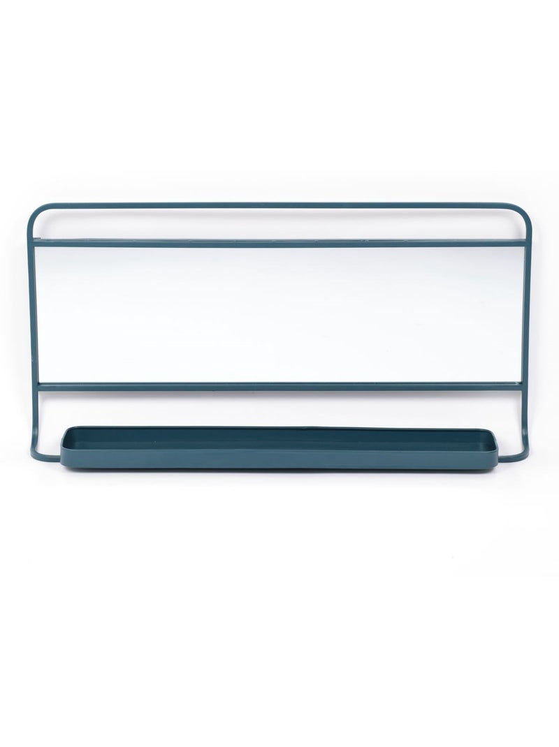 Grand miroir mural avec étagère COZY Bleu - Kiabi