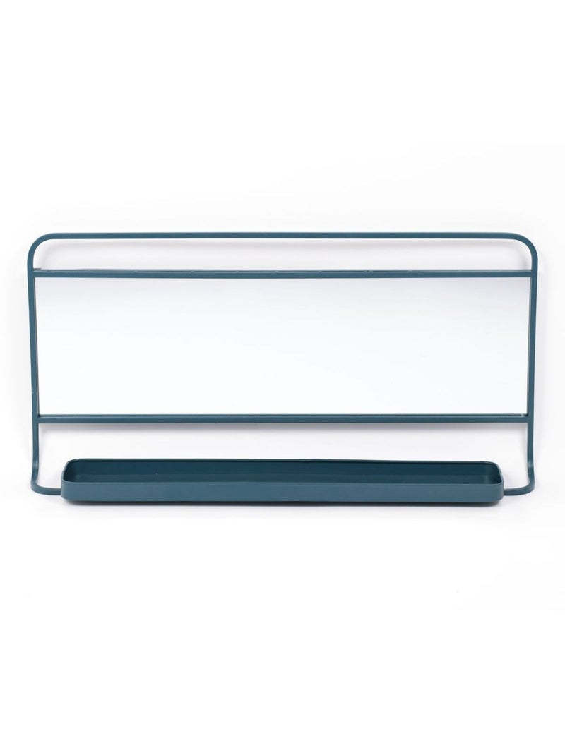 Grand miroir mural avec étagère COZY Bleu - Kiabi