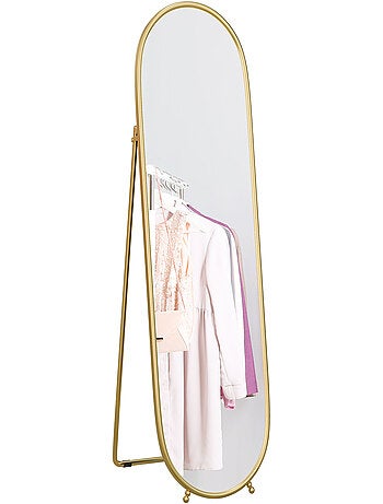 Grand miroir oval sur pied ou mural