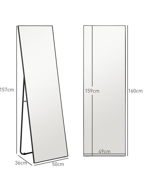 Grand miroir pleine longueur rectangulaire - Kiabi