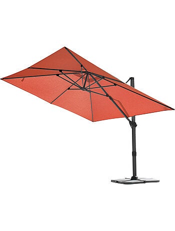 Grand parasol rectangulaire avec rotation 360°