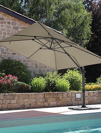 Grand parasol rectangulaire avec rotation 360°