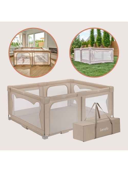 Grand Parc bébé LIONELO Florence - Très rapide montage - Très grand espace - Sac inclus - Kiabi