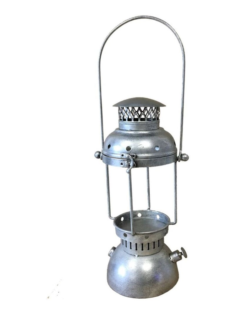 Grand Photophore Lanterne de métal Gris - Kiabi