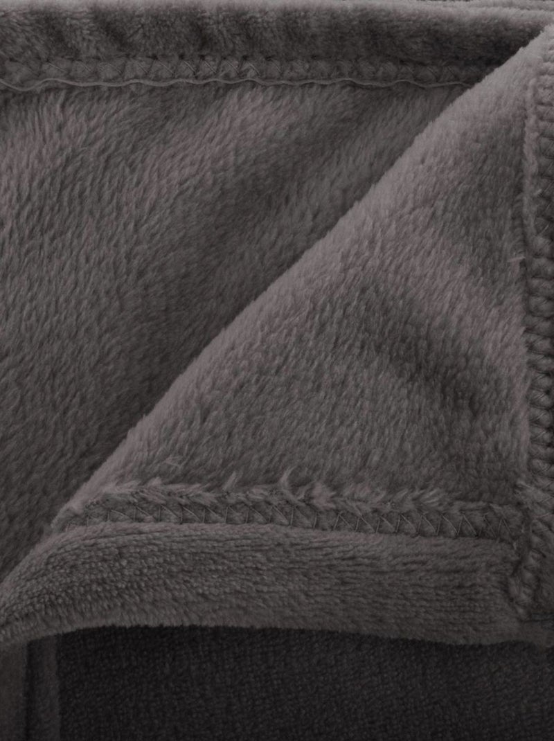 Grand plaid en flanelle extra doux OLLIS Gris foncé - Kiabi