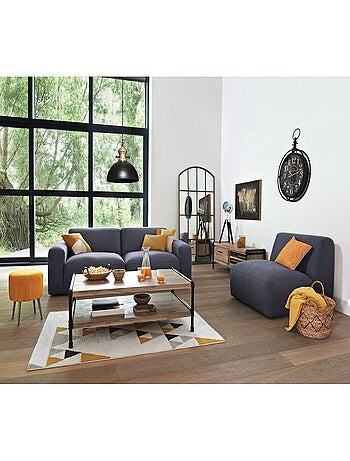 Grand plaid en Flanelle uni