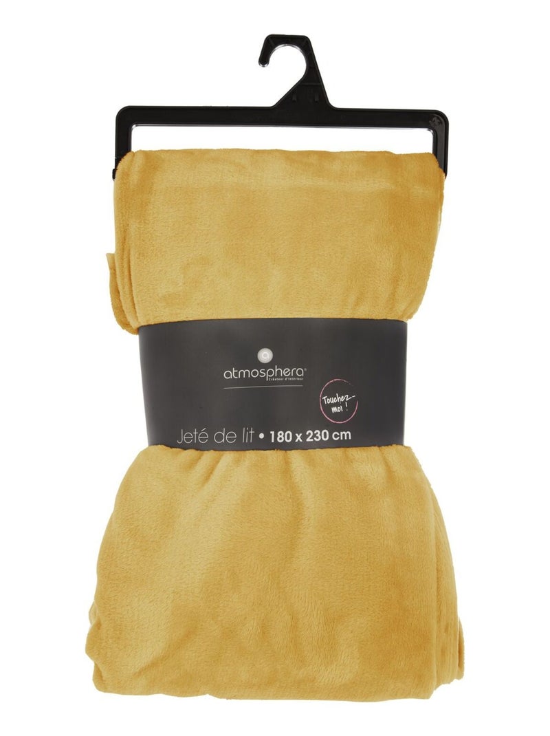 Grand Plaid en flanelle uni Jaune - Kiabi