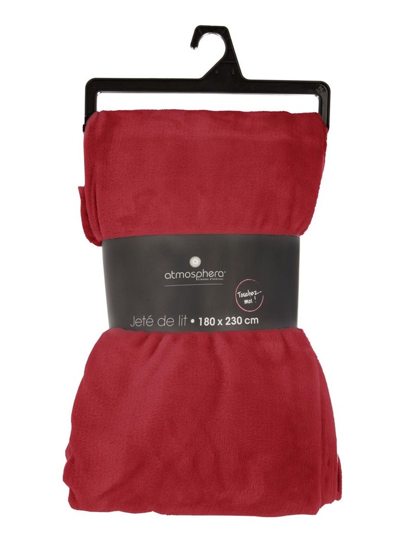 Grand Plaid en flanelle uni Rouge - Kiabi