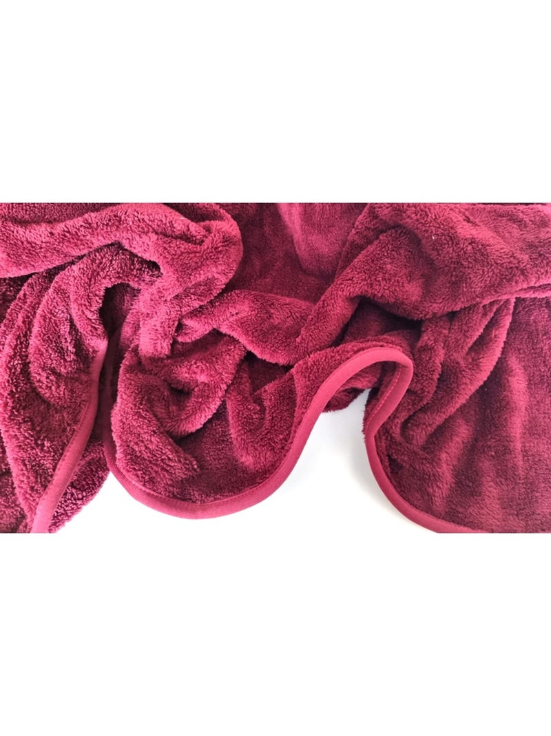 Grand Plaid Uni Rouge - Kiabi