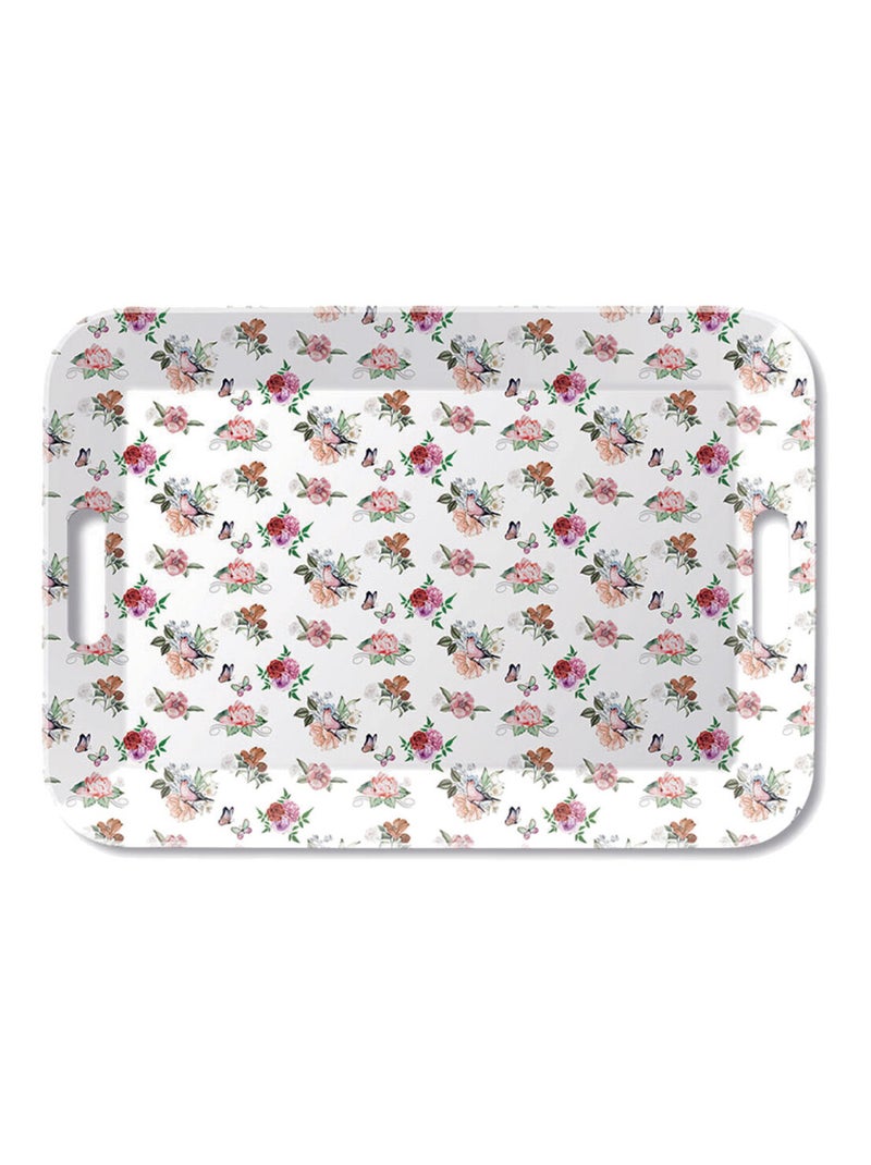 Grand plateau rectangulaire Charlotte Blanc - Kiabi