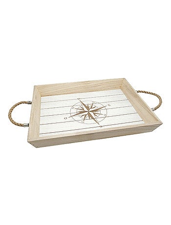 Grand plateau rose des vents en bois