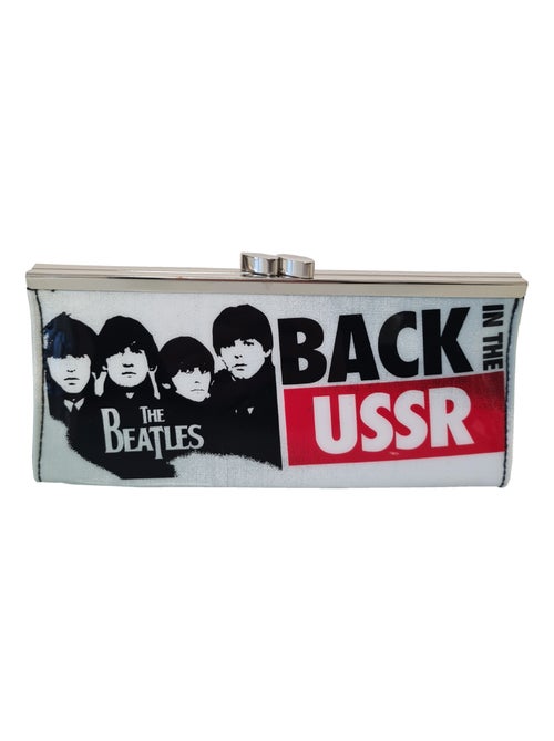 Grand porte monnaie blanc et noir The Beatles - Kiabi