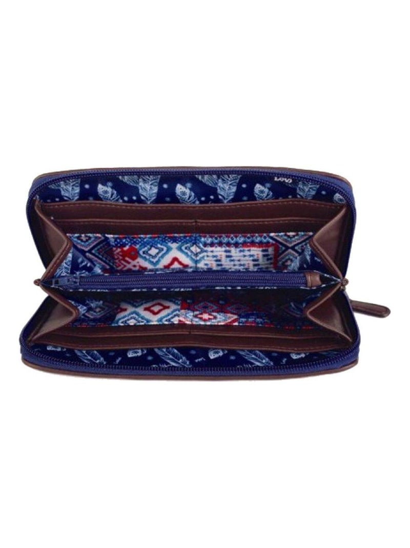 Grand porte monnaie jean Lois pour femme Bleu - Kiabi