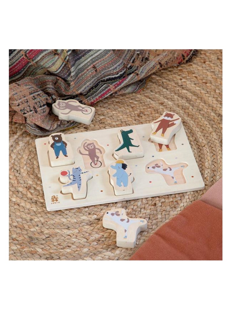 Grand puzzle en bois Animaux en Plywood Multicolore - Kiabi
