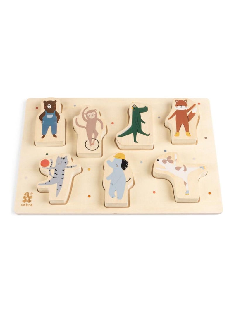 Grand puzzle en bois Animaux Multicolore - Kiabi