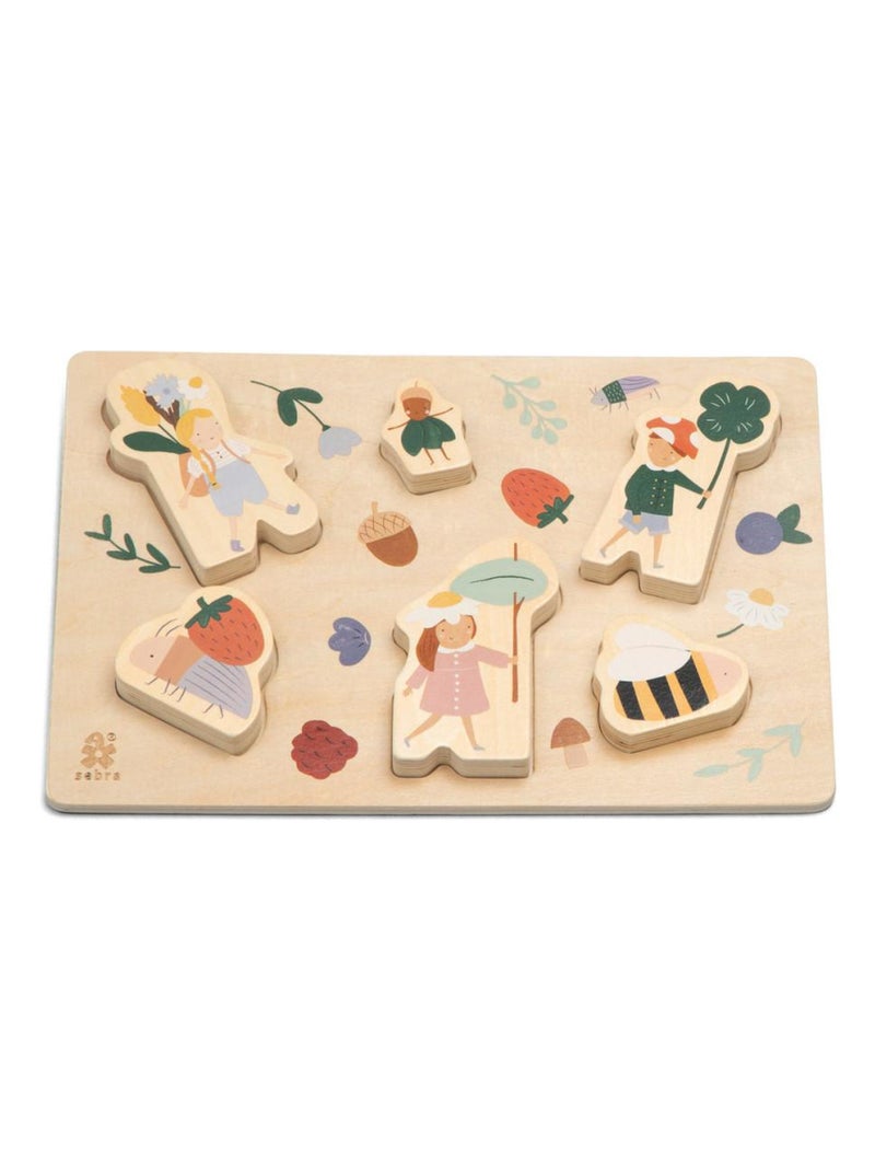 Grand puzzle en bois Pixie Land en Plywood Multicolore - Kiabi