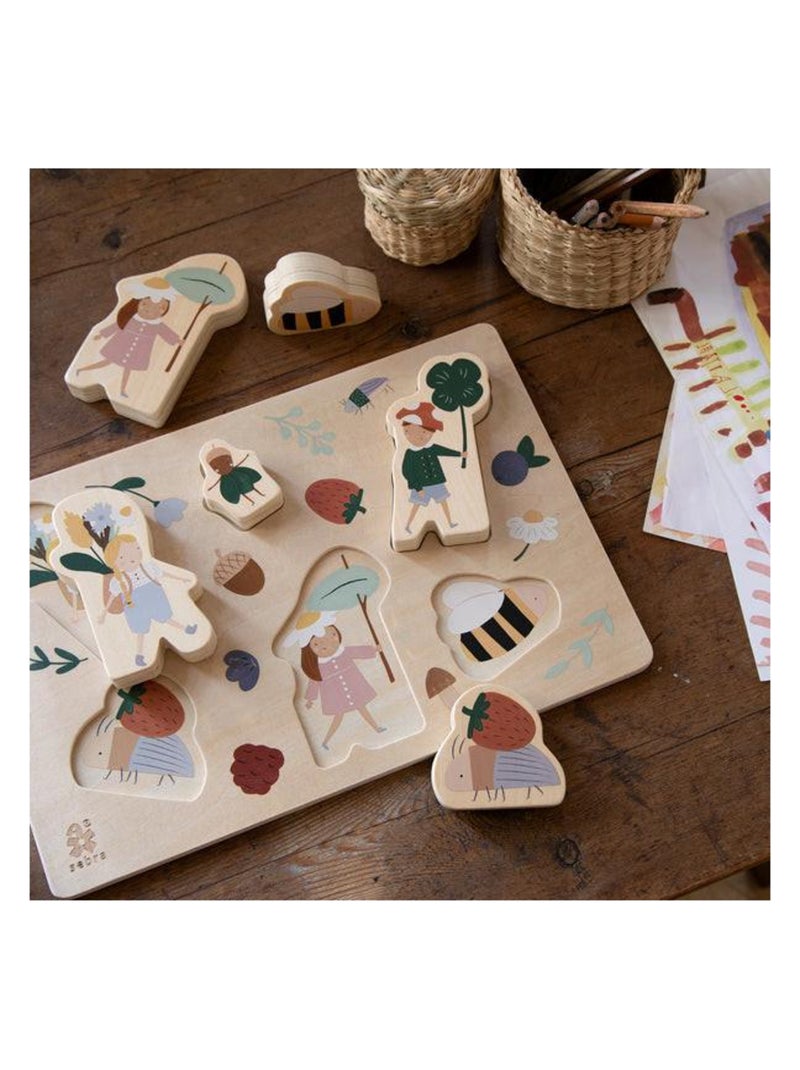Grand puzzle en bois Pixie Land en Plywood Multicolore - Kiabi