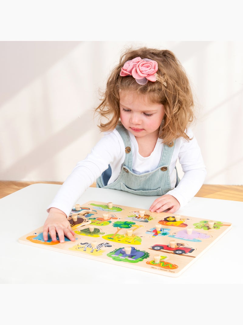 Grand puzzle Safari 16 pcs Beige - Kiabi