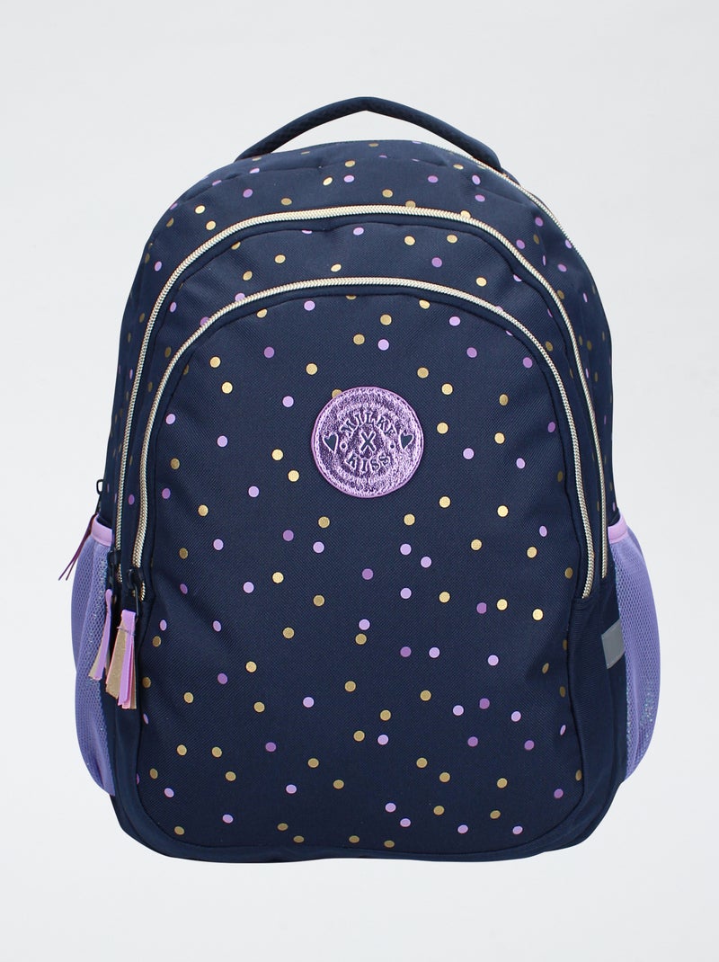 Grand sac à dos à pois Bleu - Kiabi