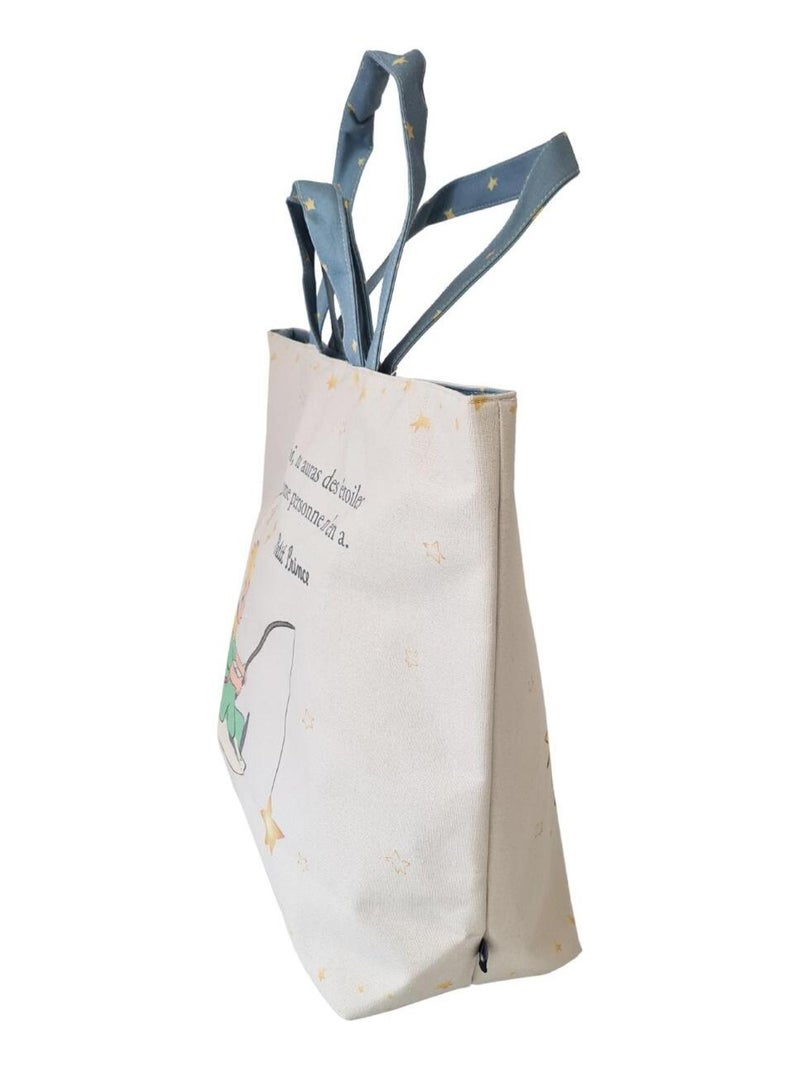 Grand sac cabas Le Petit Prince en coton blanc Blanc - Kiabi