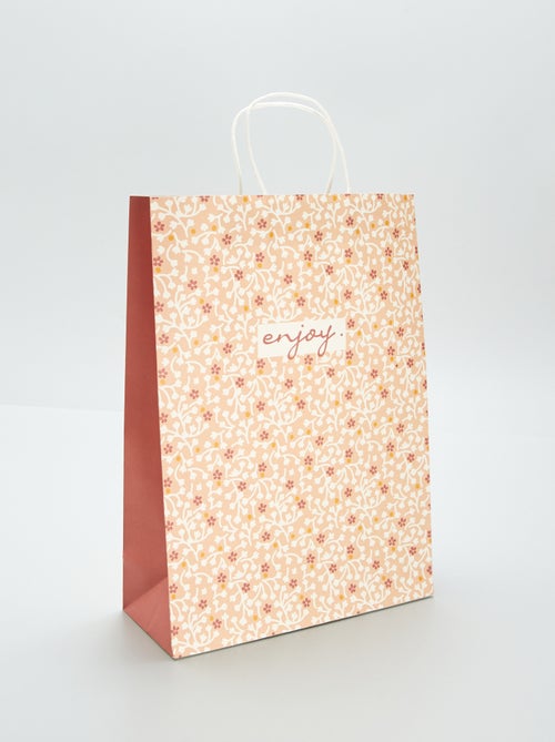 Grand sac cadeau imprimé - Kiabi