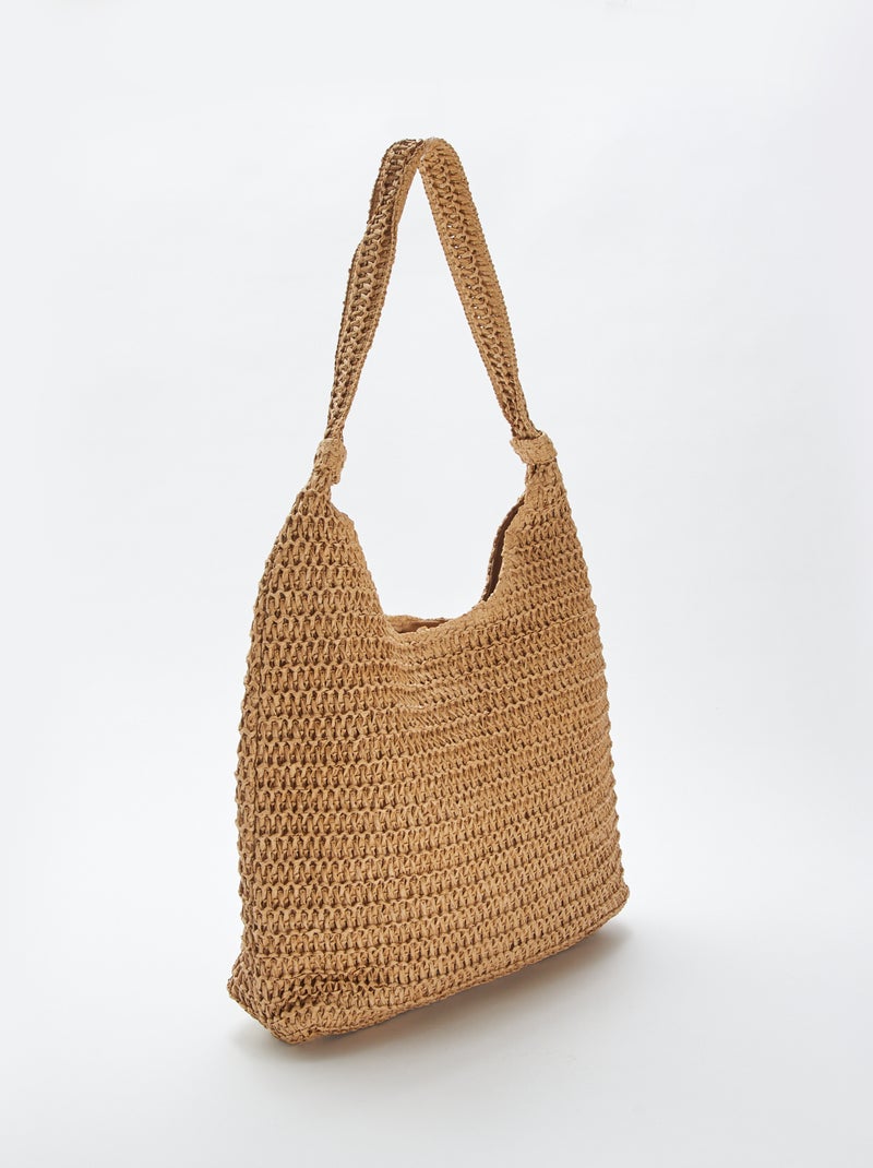 Grand sac en paille Beige - Kiabi