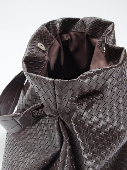 Grand sac en simili effet tressé - Kiabi