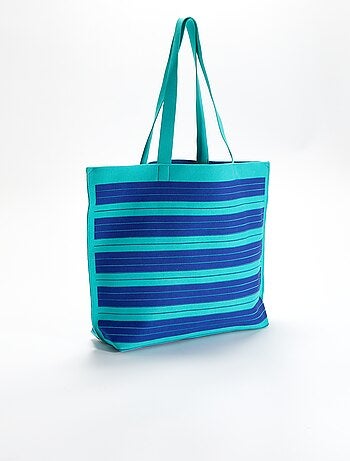Grand sac forme cabas à rayures