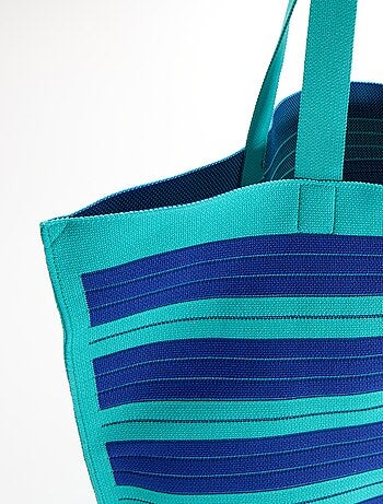 Grand sac forme cabas à rayures