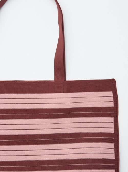 Grand sac forme cabas à rayures - Kiabi