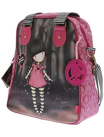 Grand sac Gorjuss rose et noir