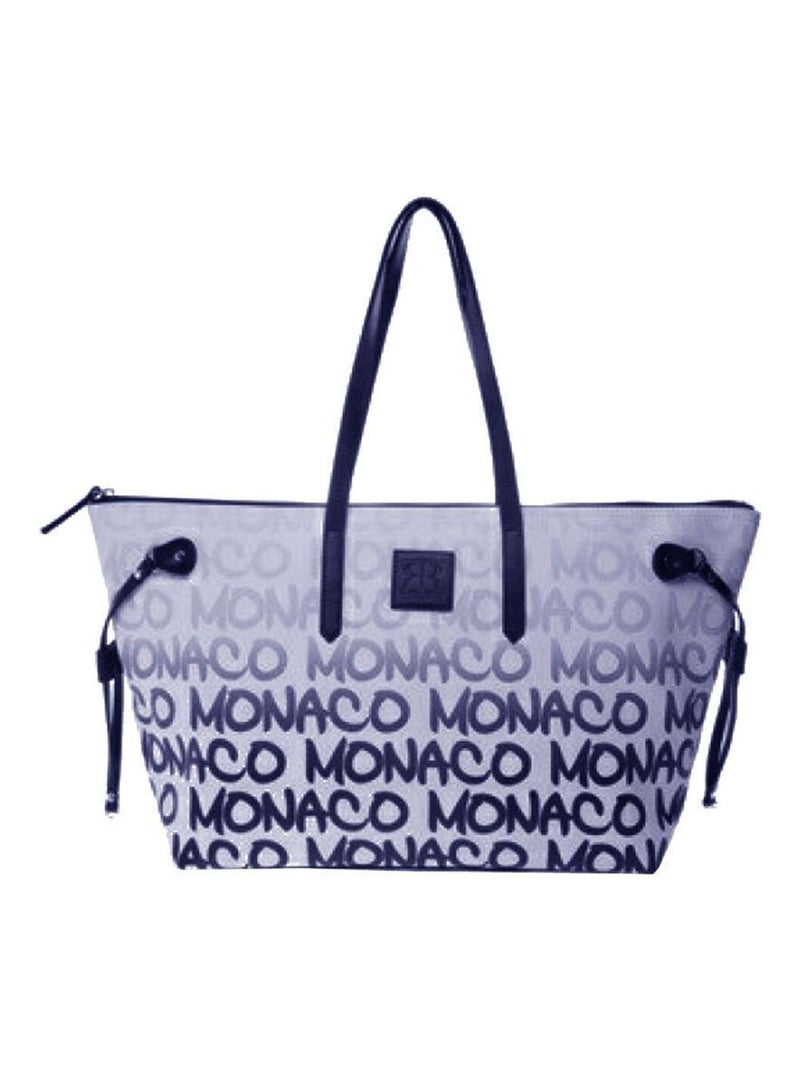 Grand sac shopping Monaco blanc et Bleu Blanc - Kiabi