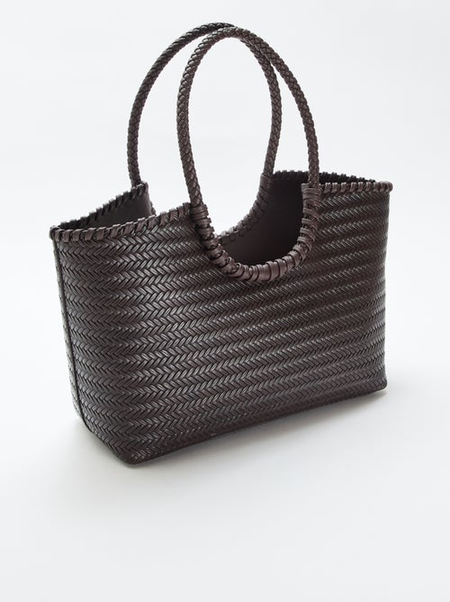 Grand sac tressé de forme rectangulaire - Kiabi Grand sac tressé de forme rectangulaire - Kiabi