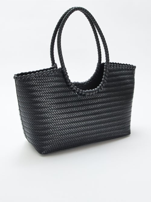 Grand sac tressé de forme rectangulaire - Kiabi Grand sac tressé de forme rectangulaire - Kiabi