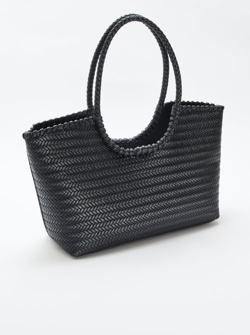 Grand sac tressé de forme rectangulaire - Kiabi Grand sac tressé de forme rectangulaire - Kiabi
