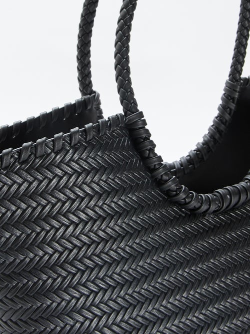 Grand sac tressé de forme rectangulaire - Kiabi Grand sac tressé de forme rectangulaire - Kiabi