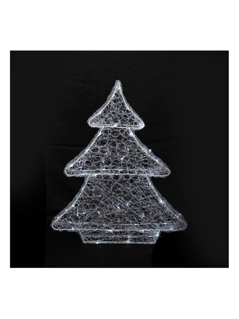 Grand sapin lumineux 80 led Blanc - Kiabi