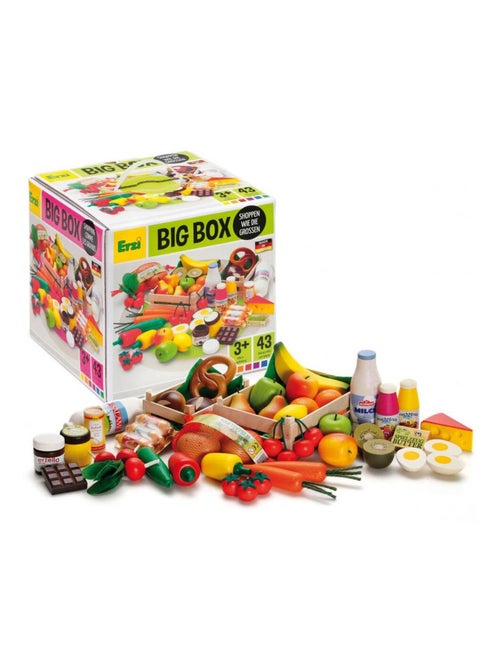 Grand set d'épicerie en bois 43 pcs - Kiabi