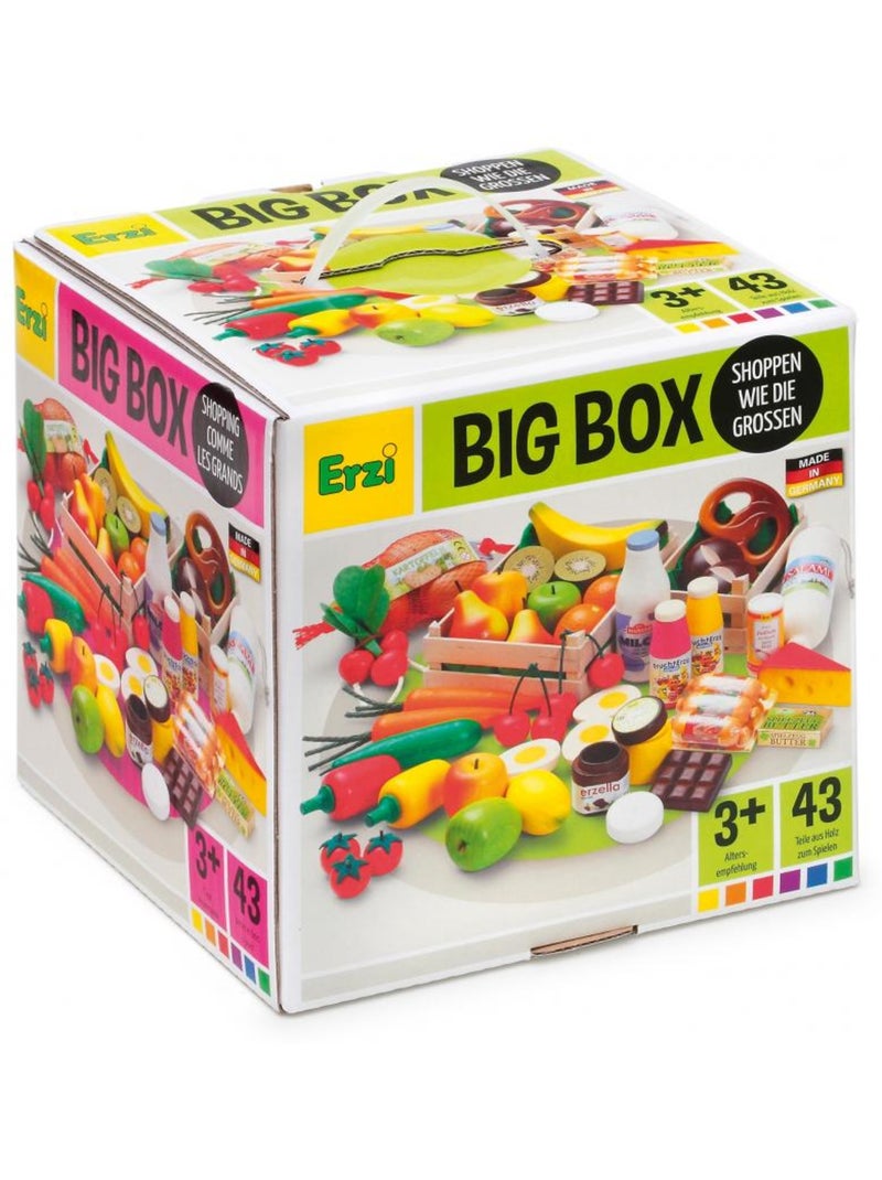 Grand set d'épicerie en bois 43 pcs Jaune - Kiabi