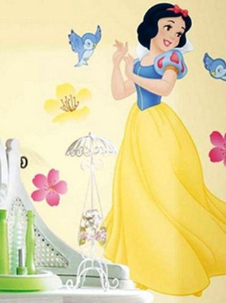 Grand sticker mural repositionnable Blanche-Neige