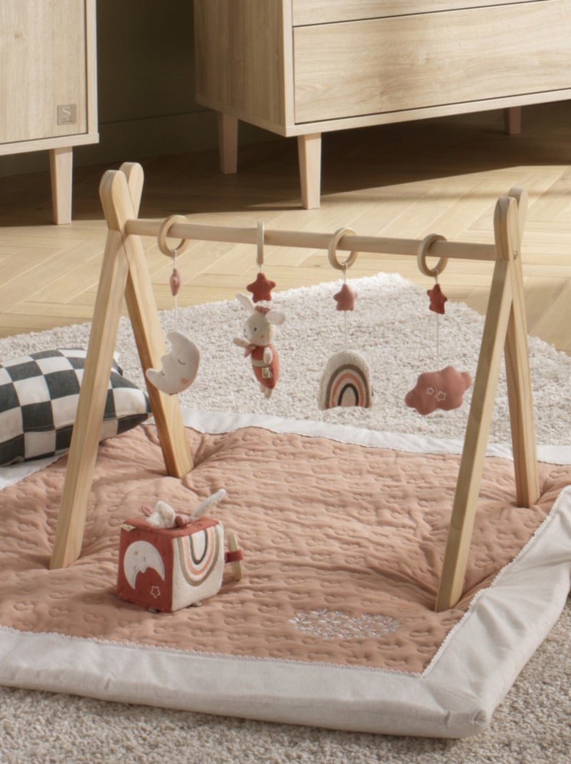 Grand tapis de jeu en coton matelassé - SAUTHON Blanc Bleu - Kiabi