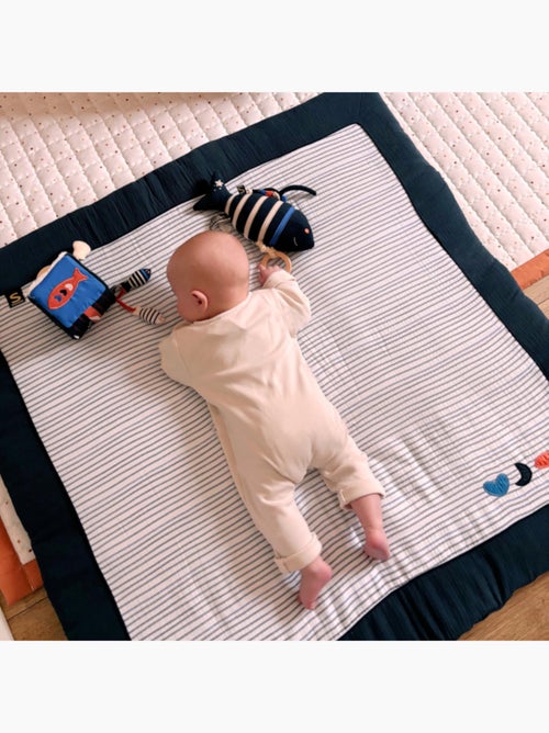 Grand tapis de jeu en double gaze de coton marinière - SAUTHON - Kiabi