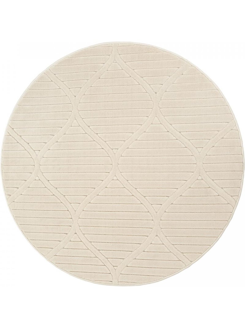 Grand tapis intérieur extérieur en relief ton sur ton LYN14 TENDIA Beige - Kiabi