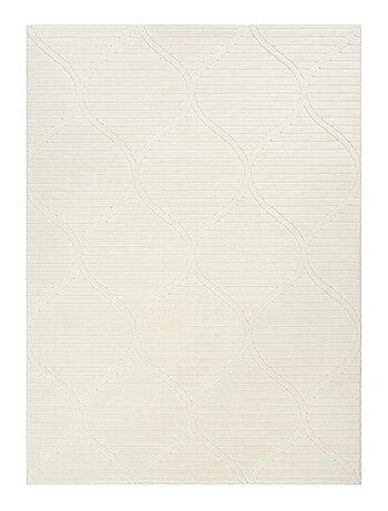 Grand tapis intérieur extérieur en relief ton sur ton lyn14 tendia