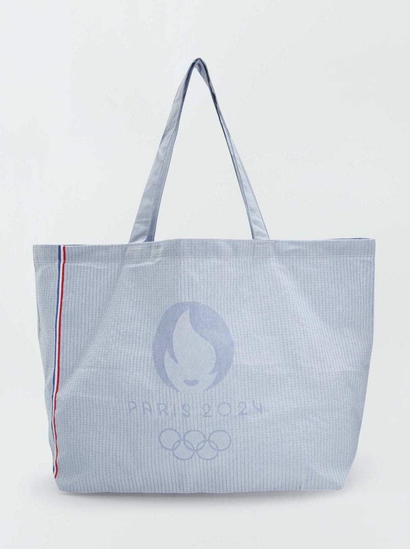 Grand tote bag - Paris 2024 Bleu ciel - Kiabi