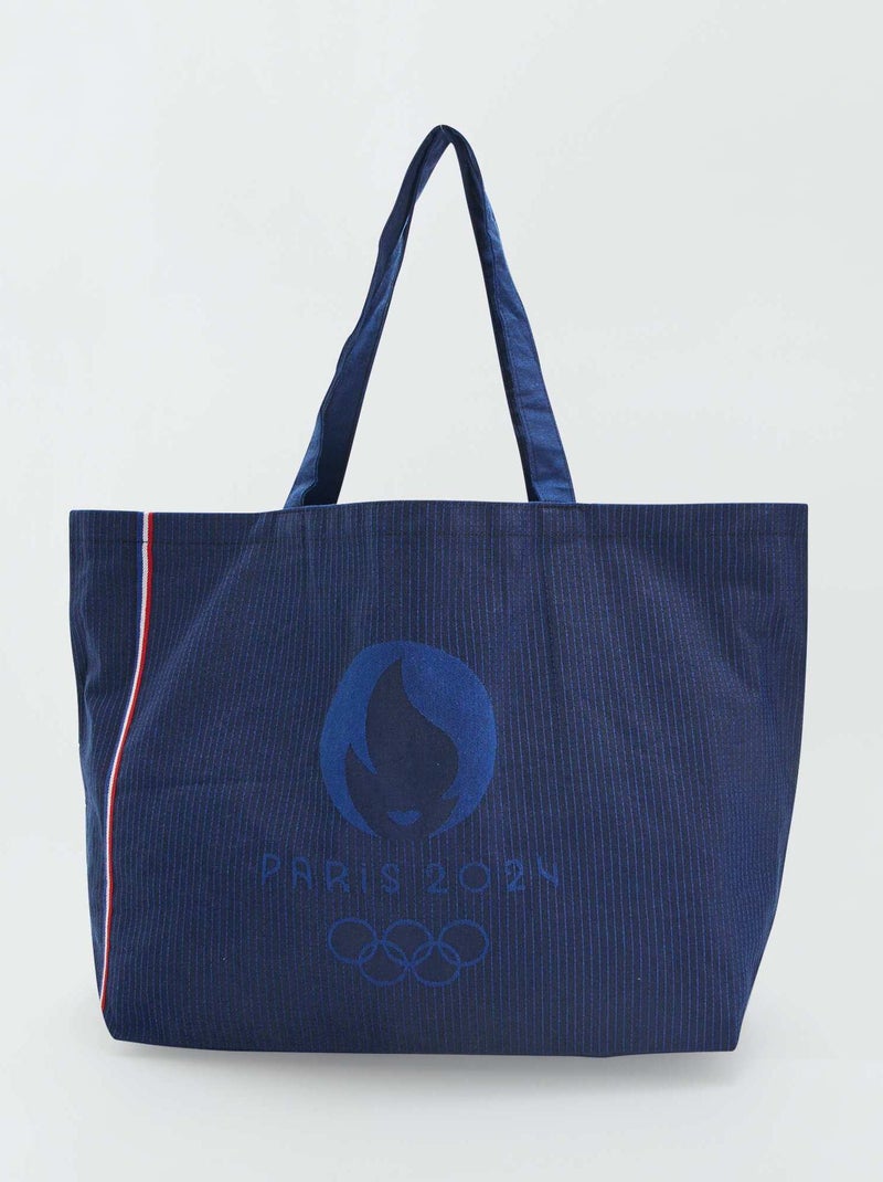 Grand tote bag - Paris 2024 Bleu marine - Kiabi