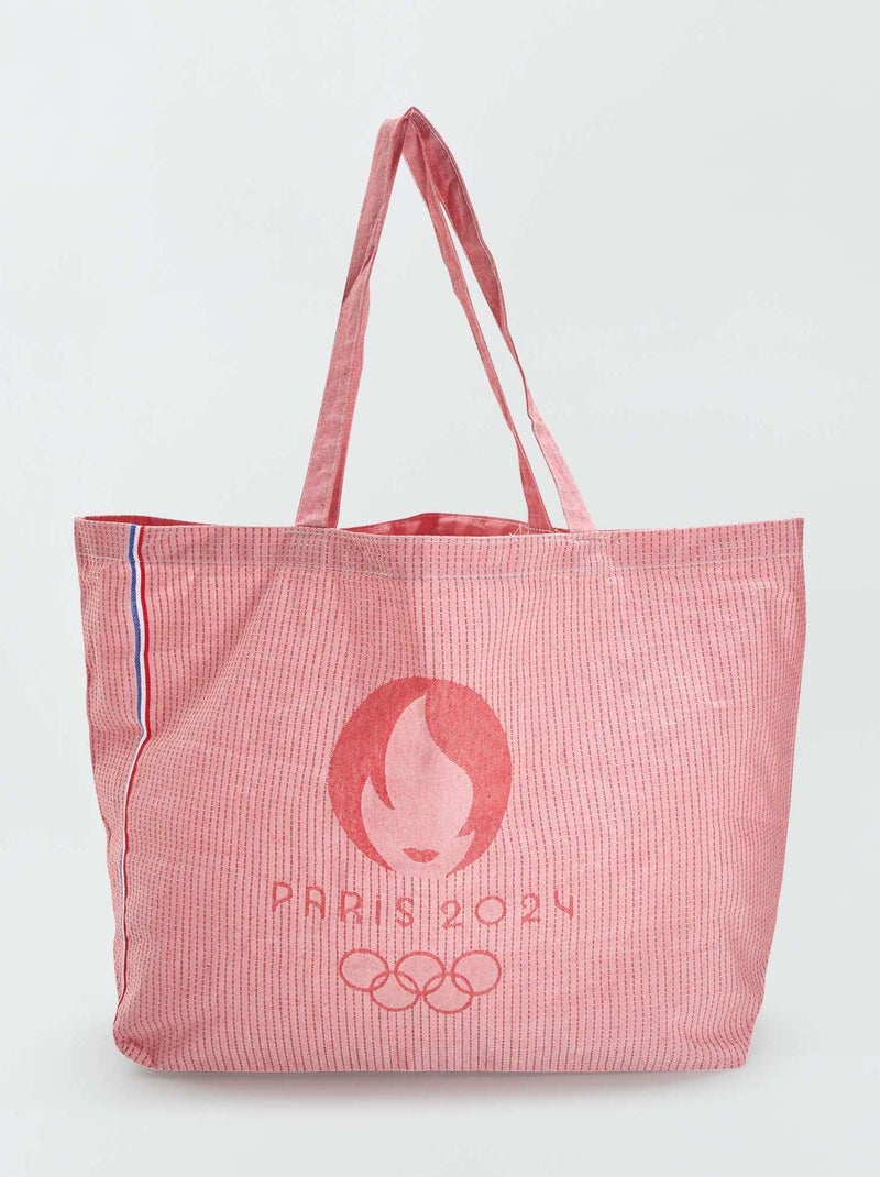Grand tote bag - Paris 2024 Rouge - Kiabi