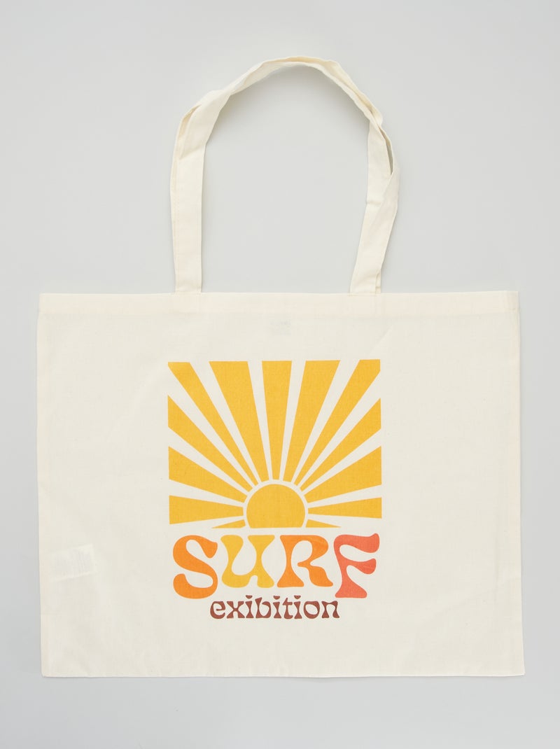 Grand tote bag BLANC - Kiabi