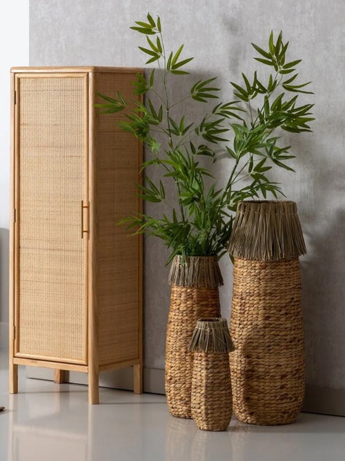 Grand vase en fibre naturelle 39 cm - Kiabi